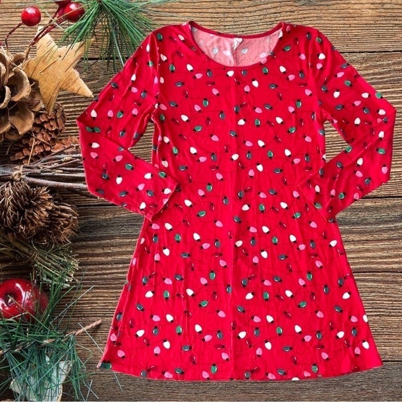 Size L (Junior) Holiday Lights Fit and Flair Dress - Picture 2 of 3